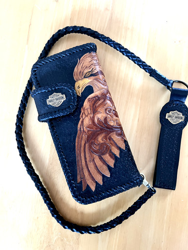 Portafoglio biker golden - biker, h-d