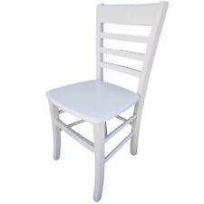 sedia sedie in legno seduta massello bianca pub cucina casa sala da pranzo Mary