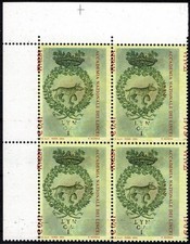 2003 ITALIA VARIETA ACCADEMIA LINCEI DENTELLATURA SPOSTATA QUARTINA MF107367