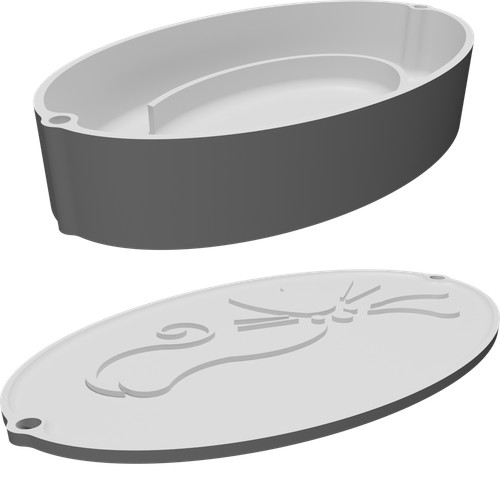 Scatola gatto nero con - gatto,