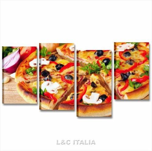 Pizza quadro 152x78 quadri - pizza,