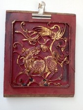 Antico pannello in legno di