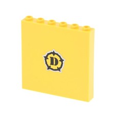 1x Pannelli Lego 1x6x5 Giallo