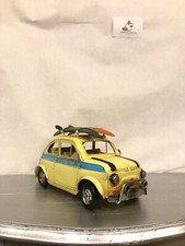 Fiat 500 surf stile viaggio tavola scrivania macchina giallo collezionismo colle