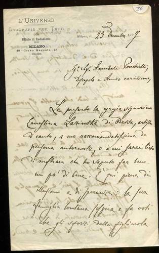 Autografo storia milano - autografo,