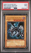 yu gi oh drago nero occhi rossi mij-i001 psa 9 ultra rara 1a ed ita deck joey