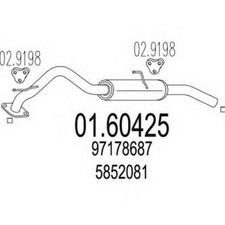 MARMITTA POSTERIORE PER OPEL