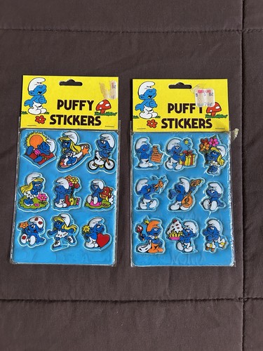 Puffi adesivi vintage - puffi,