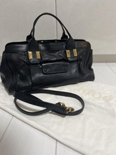 Borsa a tracolla a mano Chloe borsa tote Alice 2 vie in pelle nera autentica