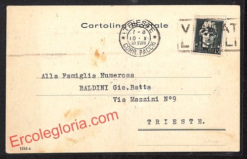 Ak0979 storia posatale trieste - ak0979,