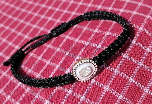 Bracciale filo nero - filo, regolabile