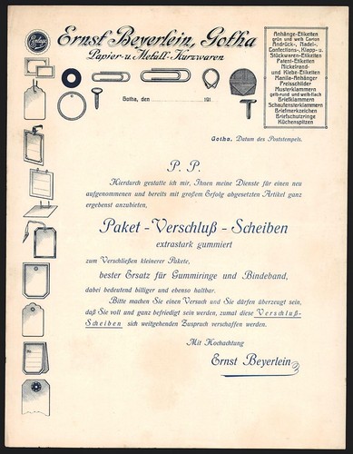 Biglietto pubblicitario gotha - biglietto,