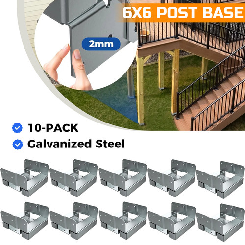 10pz 6x6 base ancoraggio - base, di