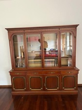 libreria con vetrina, cassetti e ante, vintage, raffinata