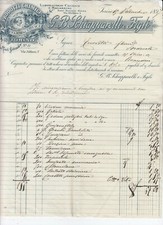 Fattura Torino Prodotti Chimici Farmaceutici Schiapparelli 1897 QX939