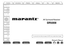 Marantz SR5008 Ricevitore Manuale Istruzioni Proprietario