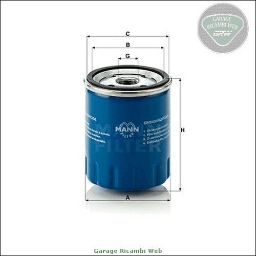 W712 filtro olio - w712/15,