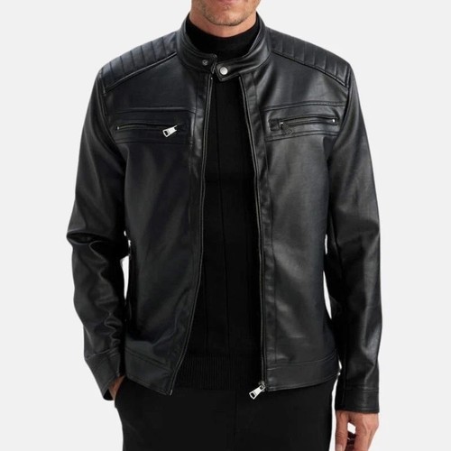 Giacca biker uomo pelle - , di