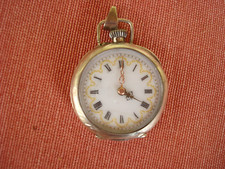 ANTICO OROLOGIO DA TASCA  DONNA IN ARGENTO CON INSERTI IN ORO EPOCA  INIZI '900
