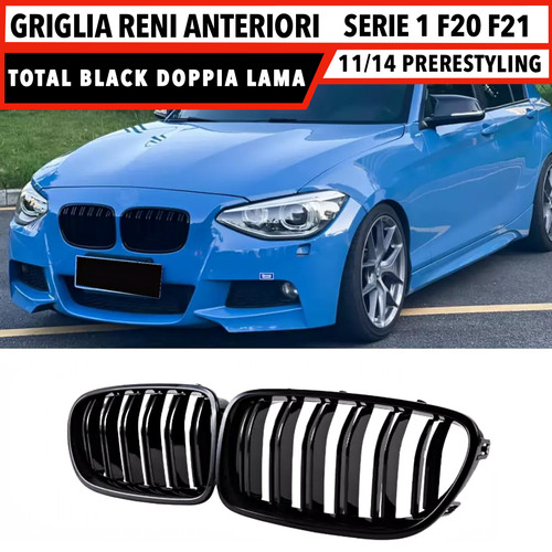 Kidney grille polished black - grille,