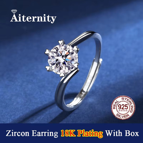 Anello con zircone - zircone, 18