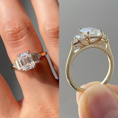 Anello con cinque - , pietre