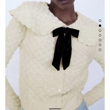 Cardigan maglione lana beige