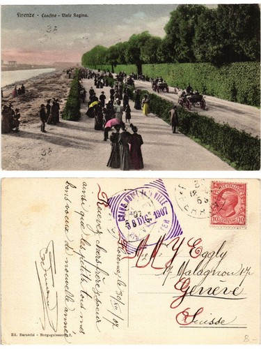 Cartolina cpa firenze cascine - cpa,