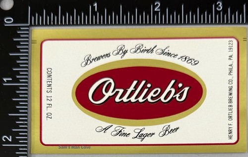 Etichetta birra ortlieb - birra,