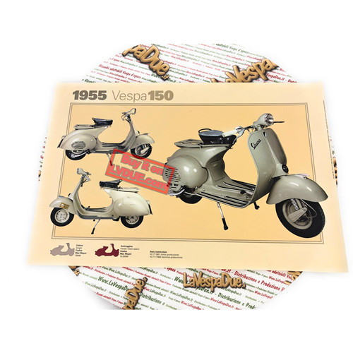 Poster vespa tecnica 150 vl1 - tecnica,