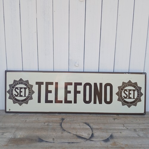 Insegna smaltata telefonica