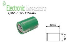 BATTERIA RICARICABILE NI-MH 4/5SC 1,2V 2200mAh 22,1x33,6mm A SALDARE BC2070-05