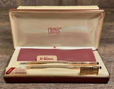 Set penna/matita a sfera da donna Cross oro 14k (0,5 mm) #154105-NOS vintage 1990