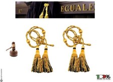 Coppia di Cordoniere Cordonietra Magistrato di Tribunale Avvocato ORO + nero 