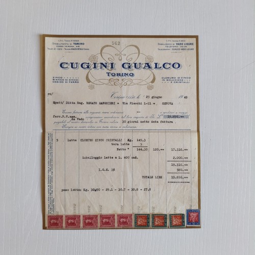 1949 cugini gualco zinco - cugini,