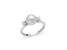 MILUNA  ANELLO ORO BIANCO 18KT