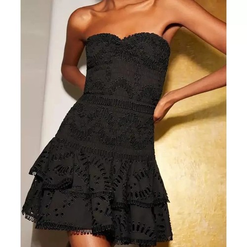 Vestito corto nero fascia - a,