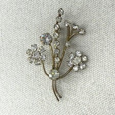 Spilla floreale strass Austria