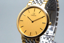 [Vintage] Orologio Uomo OMEGA De Ville 395.0875 32mm Quarzo Oro dal GIAPPONE