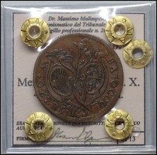 Pio VI Mezzo baiocco Bologna Monete antiche stati preunitari Pontificio 