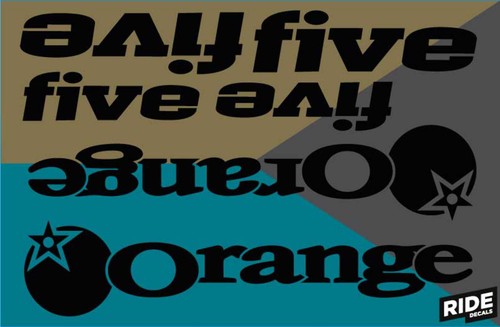 Orange five frame - decal, //