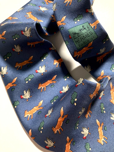 Cravatta hermes vintage fox - vintage,