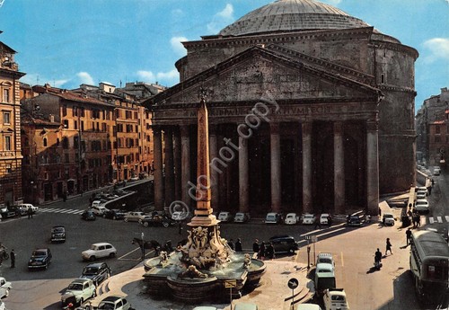 Cartolina roma pantheon auto - cartolina,