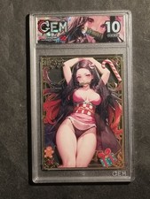 NEZUKO KAMADO - DEMON SLAYER - GOLD METAL CARD - 38 OF 200 - GRADED CARD 10