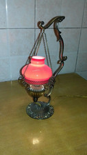 VERY ANTIQUE BRASS TABLE LAMP