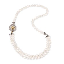 Collana di perle con sole -