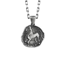 Antica moneta greca Athena in