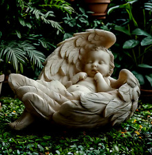 stampo per candele angelo bambino in resina, gesso, sapone