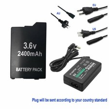 Batteria per Sony PSP 2001 2002 2003 2004 3001 3002 3003 3004 + Adattatore Alimentazione AC