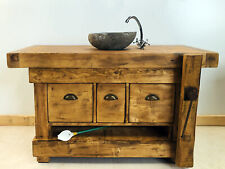 Mobile bagno stile FALEGNAME legno massello NO SANITARI 130x55xh80cm SU MISURA